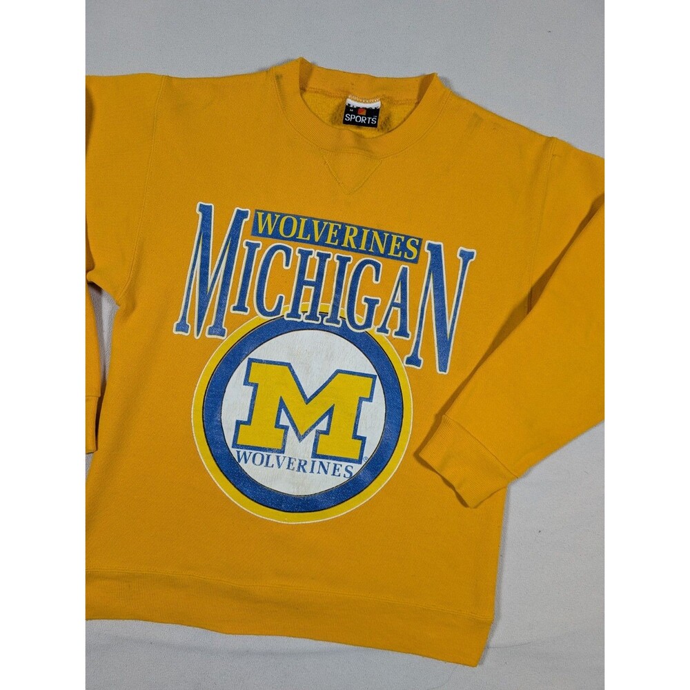 Vintage 80's Signal Sports Michigan Wolverines Mens M Crewneck Sweatshirt NCAA